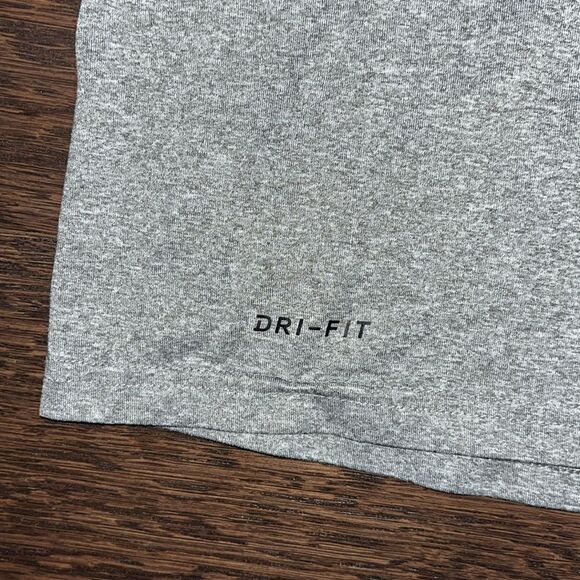 Big man Gray Nike Tee dri fit Running Marathon T shirt XXL work out gym yoga - Picture 2 of 4